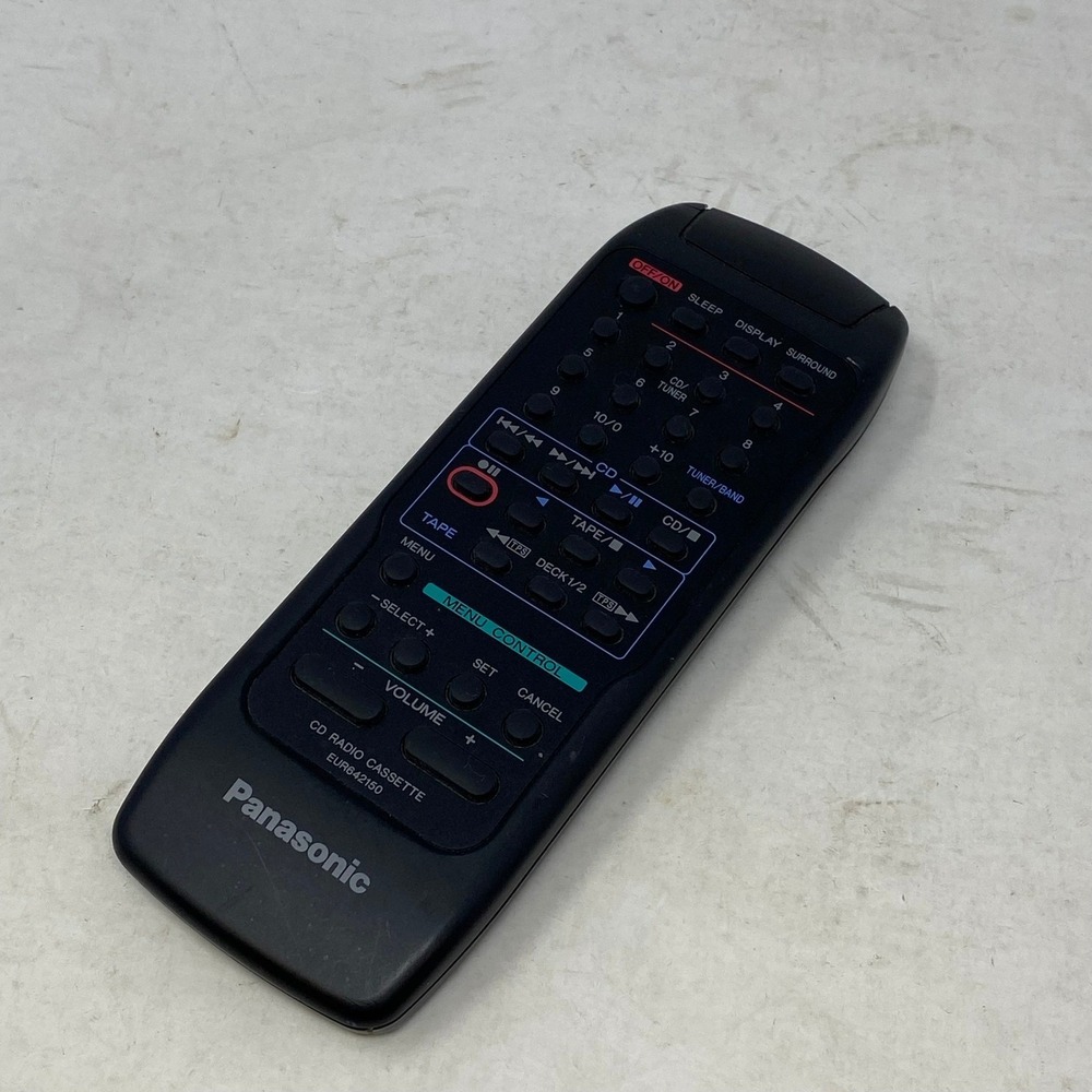 Panasonic EUR642150 CD Radio Cassette Remote Control Black OEM